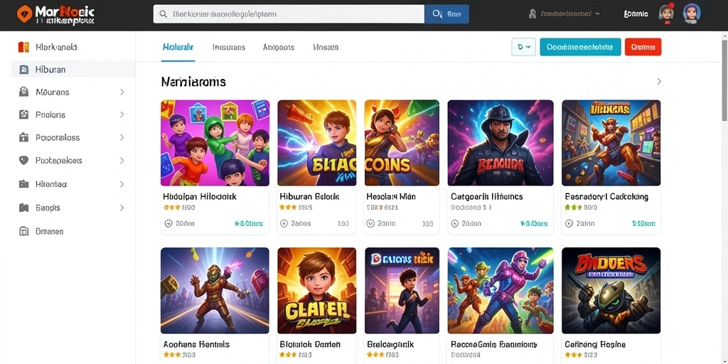 Menu utama game dengan akses cepat ke berbagai fitur.